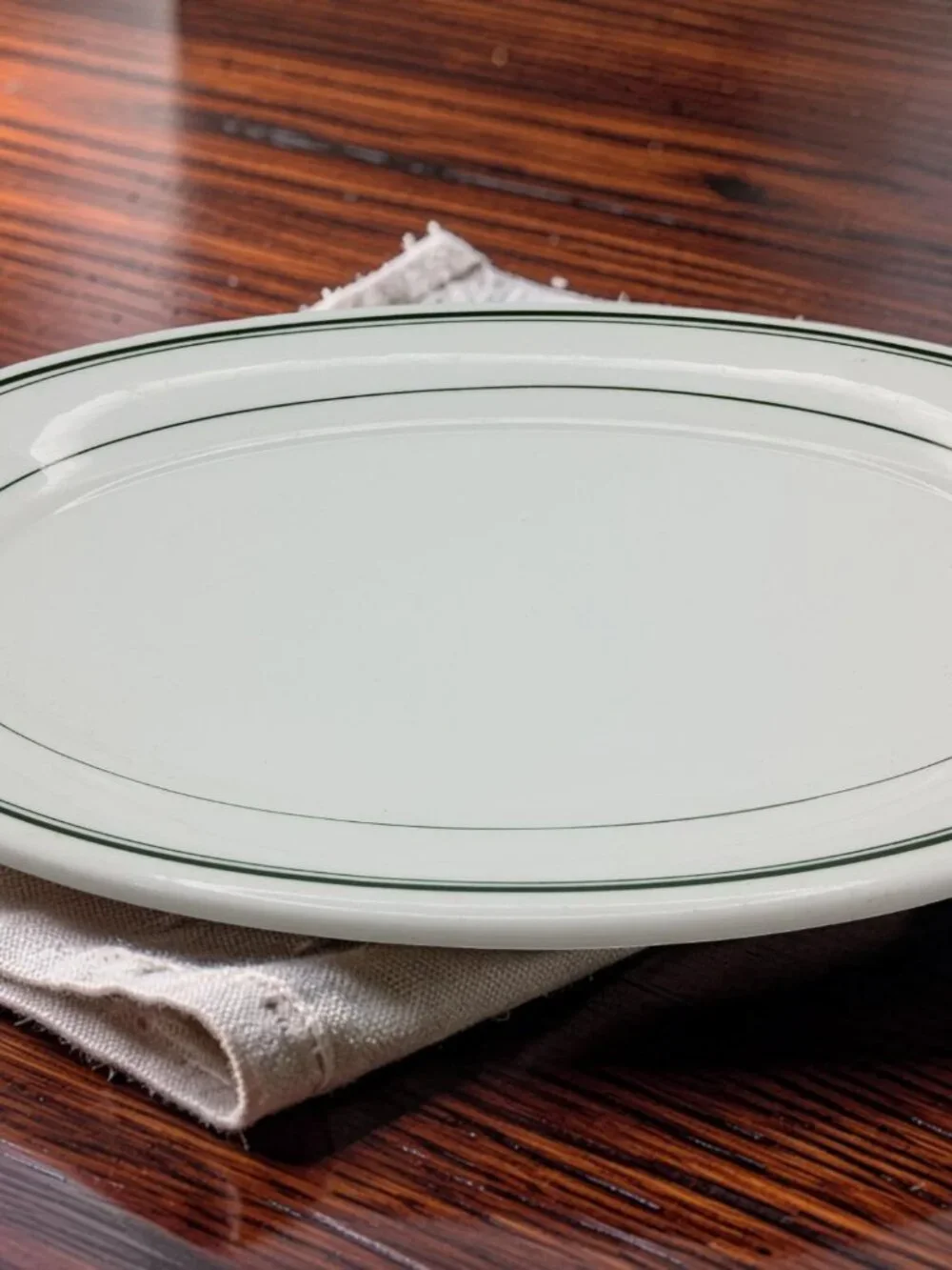 vintage homer laughlin best china green trim 12.25